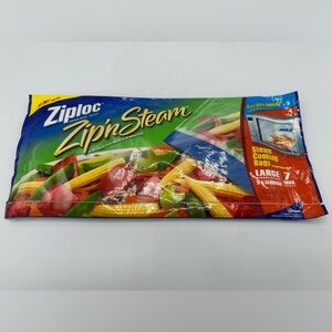 Ziploc Zip n Steam LARGE Cooking 7  Bags 10”x 10” DISCONTINUED